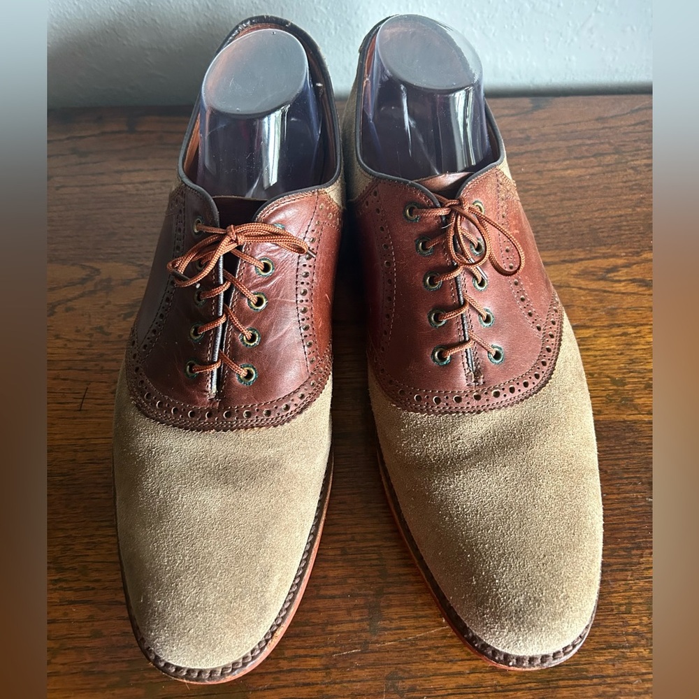 Vintage Walk Over Saddle Oxford Nubuck Suede and Leather Mens 13
